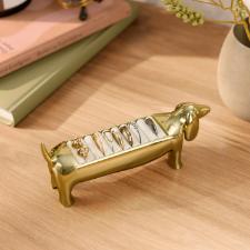 Umbra Dachsie Porta-An�is de Metal Dourado 14cm
