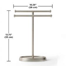 Umbra Palm Porta-Toalha de Bancada de Metal Champanhe