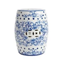 Banqueta Seat Garden em Cer�mica China Shopping Floral Blue 45x32cm: Requinte e Tradi��o Oriental