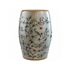 Banqueta Seat Garden em Cer�mica China Shopping Birds and Butterflies 45x32cm: Requinte e Estampa Natural