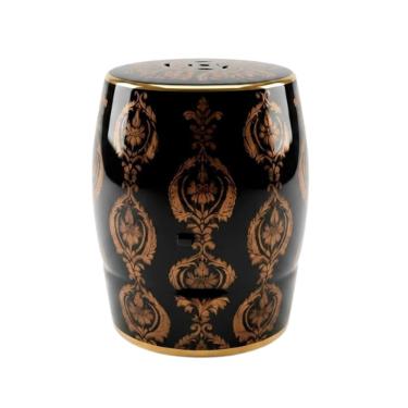 Banqueta Seat Garden em Cer�mica China Shopping Imperial Black 45x32cm: Sofistica��o e Luxo Contempor�neo