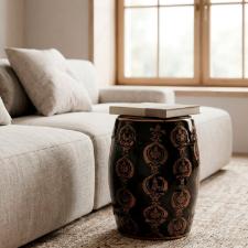 Banqueta Seat Garden em Cer�mica China Shopping Imperial Black 45x32cm: Sofistica��o e Luxo Contempor�neo