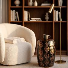 Banqueta Seat Garden em Cer�mica China Shopping Imperial Black 45x32cm: Sofistica��o e Luxo Contempor�neo