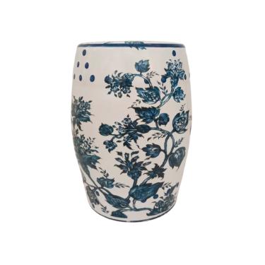 Banqueta Seat Garden em Cer�mica China Shopping Classic Floral 45x32cm: Requinte e Estampa Cl�ssica