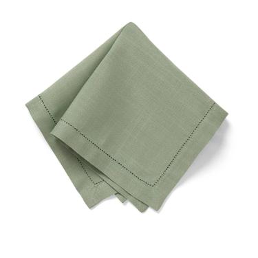 Jogo de 4 Guardanapos de Tecido Copa&Cia Tekapo Verde S�lvia 45x45cm