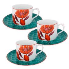 Jogo de 6 X�caras para Ch� Vista Alegre Lotus em Porcelana: Eleg�ncia no Seu Ch�