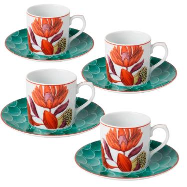Jogo de 6 X�caras para Caf� Vista Alegre Lotus em Porcelana: Eleg�ncia no Seu Caf�