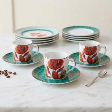Jogo de 6 X�caras para Caf� Vista Alegre Lotus em Porcelana: Eleg�ncia no Seu Caf�