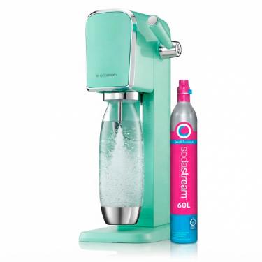 M�quina de Gaseificar �gua Sodastream Art Verde com Cilindro e Garrafa 1L