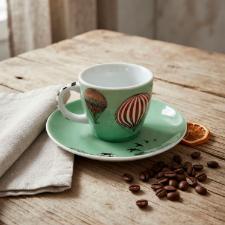 Jogo de 2 X�caras para Caf� Espresso Egan Giramondo Verde 80ml: Leve Encanto para sua Mesa