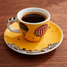 Jogo de 2 X�caras para Caf� Espresso Egan Giramondo Amarela 80ml: Leve Encanto para sua Mesa