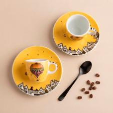 Jogo de 2 X�caras para Caf� Espresso Egan Giramondo Amarela 80ml: Leve Encanto para sua Mesa