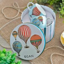 Jogo de 2 X�caras para Caf� Espresso Egan Giramondo Azul 80ml: Leve Encanto para sua Mesa