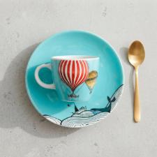 Jogo de 2 X�caras para Caf� Espresso Egan Giramondo Azul 80ml: Leve Encanto para sua Mesa
