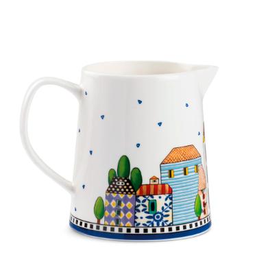 Jarra em Porcelana Egan Paese Mio 500ml Azul: Encanto e Praticidade para sua Mesa