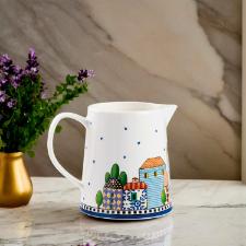 Jarra em Porcelana Egan Paese Mio 500ml Azul: Encanto e Praticidade para sua Mesa