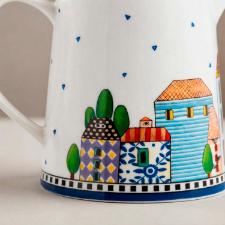 Jarra em Porcelana Egan Paese Mio 500ml Azul: Encanto e Praticidade para sua Mesa