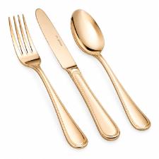 Faqueiro em A�o Inox St. James Four Seasons Champanhe Gold 101 Pe�as: Luxo para Servir