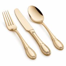 Faqueiro em A�o Inox St. James Venetian Champanhe Gold 101 Pe�as: Sofistica��o e Requinte