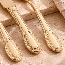Faqueiro em A�o Inox St. James Venetian Champanhe Gold 101 Pe�as: Sofistica��o e Requinte