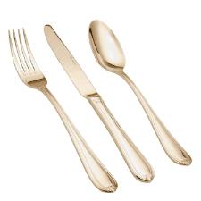 Faqueiro em A�o Inox St. James King Thomas Champanhe Gold 101 Pe�as: Realeza na Sua Mesa