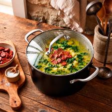 Jogo de Panelas KitchenAid 8 Pe�as Cer�mica Onyx Black: Alta Performance e Design Gourmet