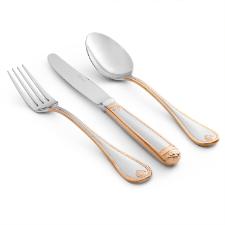 Faqueiro em A�o Inox St. James P�rola Gold 130 Pe�as: Luxo e Nobreza na Mesa