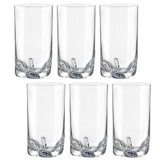 Jogo de copos para �gua Gremax 20.589.230 Bohemia Trio com 6 copos em cristal 230ml