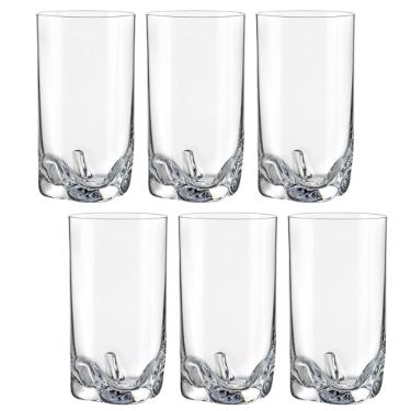 Jogo de copos para �gua Gremax 20.589.230 Bohemia Trio com 6 copos em cristal 230ml