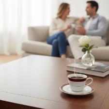 Jogo de 6 X�caras para Caf� em Porcelana Noritake Marble Red: O Luxo Atemporal do M�rmore com o Brilho do Ouro