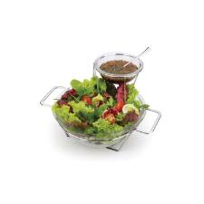 Saladeira Forma Andrea com molheira e colher: Eleg�ncia e praticidade para servir saladas 3 Litros