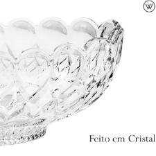 Centro de mesa em cristal Wolff Angel 28x11,5cm incolor