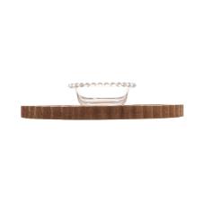 Petisqueira madeira com bowl Woodart Liptus 35x6cm.