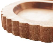 Petisqueira madeira com bowl Woodart Liptus 35x6cm.