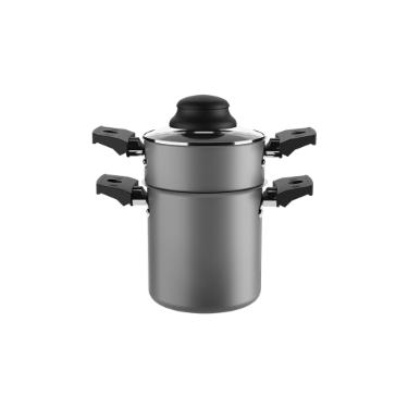 CUSCUZEIRA ESPECIARIAS BRINOX 800ml ANTIADERENTE  GRAFITE