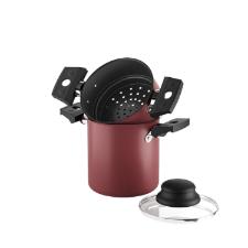 CUSCUZEIRA ESPECIARIAS BRINOX 800ml ANTIADERENTE CEREJA