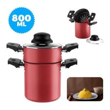 CUSCUZEIRA ESPECIARIAS BRINOX 800ml ANTIADERENTE CEREJA