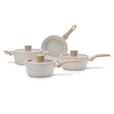 Jogo de panelas em alum�nio Brinox Sirius 4 pe�as vanilla.