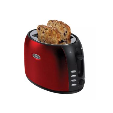 Torradeira em a�o inox Oster 110 Volts vermelha.