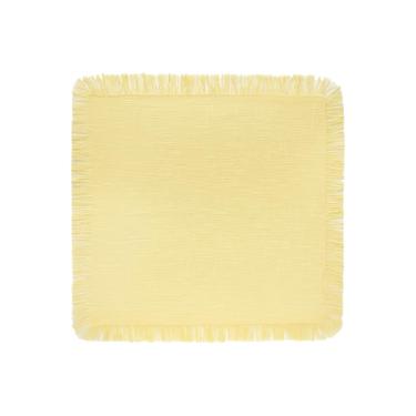 Guardanapo em algod�o Copa&Cia Coloratta Franja 40x40cm sunshine.