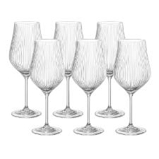 Jogo de ta�as vinho tinto em cristal Bohemia Tulipa Opitic 450ml 6 pe�as .