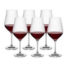 Jogo de ta�as vinho tinto em cristal Bohemia Tulipa Opitic 450ml 6 pe�as .