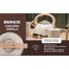 Chaleira em alum�nio com apito Brinox Roma 2,7 litros vanilla