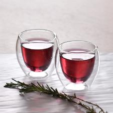 Jogo de copos parede dupla em vidro Maxwell & Williams Blend 250ml 2 pe�as.