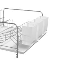 Escorredor de lou�as com bandeja e porta-talherStolf Bali 43x40,5cm branco.