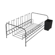 Escorredor de lou�as com porta talher em pl�stico Stolf Veneza 43.5x35cm black.