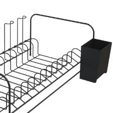 Escorredor de lou�as com porta talher em pl�stico Stolf Veneza 43.5x35cm black.