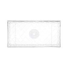 Travessa com p� em cristal Lyor Diamond 34,5cm incolor.