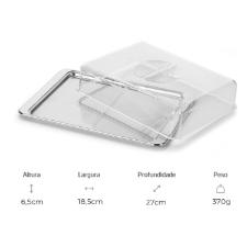 Porta frios com divis�ria Metal Forma Pop 6,5x18,5x27cm.