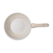 Wok com tampa antiaderente Brinox Ceramic Life Sirius 28cm vanilla.